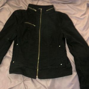 Black jean jacket size 0.